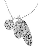 Boma Sterling Silver Leaves, Dandelion & Branches Charm Necklace