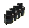 LC900BK 4 Item Multipack - Set of 4 Black Compatible Ink Cartridges for Brother DCP-110C DCP-115C DCP-117C DCP-120C DCP-310 DCP-340CW Fax 1840C 1940C 2440C MFC-210C MFC-215C MFC-3240 MFC-3340 MFC-3342 MFC-410CN MFC-425CN MFC-5440CN MFC-5840 MFC-5840CN MFC-620CN MFC-640CW