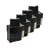 LC900BK 4 Item Multipack - Set of 4 Black Compatible Ink Cartridges for Brother DCP-110C DCP-115C DCP-117C DCP-120C DCP-310 DCP-340CW Fax 1840C 1940C 2440C MFC-210C MFC-215C MFC-3240 MFC-3340 MFC-3342 MFC-410CN MFC-425CN MFC-5440CN MFC-5840 MFC-5840CN MFC-620CN MFC-640CW