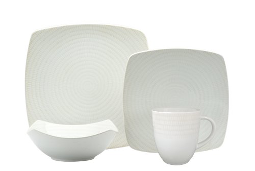 Red Vanilla White Rice 16-Piece Dinnerware Set On Sale