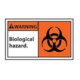 Graphic Machine Labels - Warning Biological Hazard