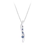 14K White Gold 1/4 ct. Alternating Blue and White Diamond 