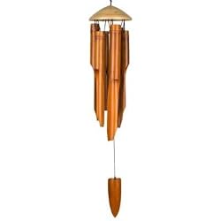 Asli Arts Collection C302 Large Spun Top Bamboo Chime, Natural