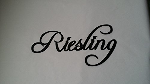 Reisling Wine Word Black Metal Wall Art Home Decor