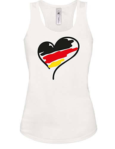 Europameisterschaft 2016 Deutschland Herz – Damen Tanktop
