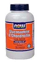 NOW Foods Glucosamine 1.1g, Chondroitin 1.2g, with MSM 300mg, 180 Capsules