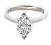 0.72 Carat I/I1 Marquise Certified Diamond Solitaire Engagement Ring in 18ct Solid White Gold