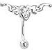 Top Mount Cubic Zirconia Tribal Expo Hinged Belly Ring