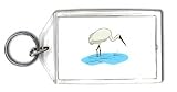Keychain with crane, siberian, white, bird, animal