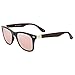 JULI Mens Womens Fashion Wayfarer Wood Bamboo Printed Black Frame Pink Lens Wrap 52MM Sunglasses 4195WN