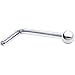Body Candy Women's Solid 14k White Gold 1.5mm Ball L Shaped Nose Ring 20 Gauge 1/4