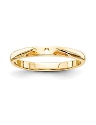 14k Peg Set Solitaire Ring Semi-Mounting, No Center Stone Included