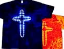 Sundog Tie Dye Inspirational CROSS Adult T-shirt Tee Shirt