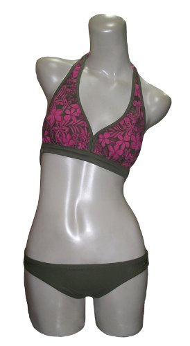 Classic bikini with hawaiian flower - Bikini Top and Bottom set