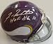 Fran Tarkenton Autographed/Hand Signed Minnesota Vikings Mini Helmet HOF 86