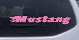 Cheap Deals on  Car Sport-Flaming Mustang Moto Sports Car Window Wall Laptop Decal Sticker -- Pink 42in X 6.3in