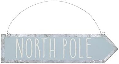 Christmas Tin Arrow Ornament / Sign (North Pole)