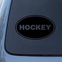 HOCKEY EURO OVAL - Sports - Vinyl Car Decal Sticker #1716 | Vinyl Color: Black