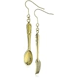 Monserat De Lucca Brass Fork And Spoon Earring