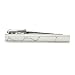 MENDEPOT Marble Tie Clip In Box Rhodium Plated Marble Tie Clip In Box (White)