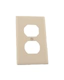 Leviton 88003 1-Gang Duplex Device Receptacle Wallplate, Standard Size, Thermoset, Device Mount, White
