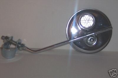 Round Chrome Mirror Clear Reflector Cruiser Bike Bicycle