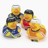 One Dozen (12) Hockey Rubber Duck Party Favors