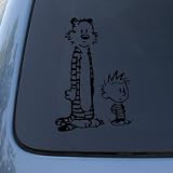 CALVIN AND HOBBES - Vinyl Decal Sticker #A1443 | Vinyl Color: Black