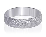 Sterling Silver Stardust Finish 5mm Wide Band Polished Finish Ring Size 5, 6, 7, 8, 9, 10