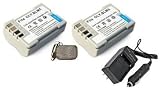 ValuePack (2 Count): Extended Life Replacement Battery PLUS Mini Battery Travel Charger for Specific Digital Camera and Camcorder Models / Compatible with OLYMPUS BLM-5, E-5 Charges with Intelligent Charge Technology - Includes Car Adapter, Hard Case Camera Bag and TWO Batteries