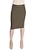 ESTEEZ Women's Bodycon Pencil Skirt - Below Knee Length