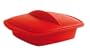Orka A68910 Silicone Square Steam Cooker 42 Ounce, Red