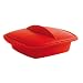 Orka A68910 Silicone Square Steam Cooker 42 Ounce, Red