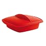 Orka A68910 Silicone Square Steam Cooker, Red