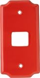 CERAMIC SWITCH PLATE 伊万里焼 陶器 スイッチプレート (1穴, レッド)