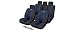 14pce Leather Look Universal Car Seat Covers - Black/blue