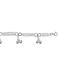 Sterling Silver Charm Bracelet w/ Dangling Clustered Chime Balls