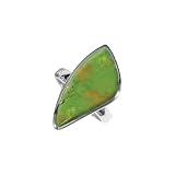 Boma Sterling Silver Green Turquoise Asyemtric Ring