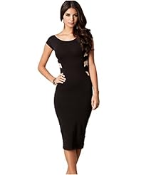 Petite Sexy Cap Sleeves Cotton Backless Bandage Dress/Bodycon Dress/Evening Dress/Prom Dress/Party Dress 