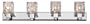 Leaded Crystal Four-Light Bathroom Fixture