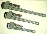 3 Pcs Aluminum Pipe Wrench Set -