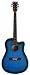 De Rosa 41 Inch BLUE Cutaway 4 EQ Acoustic Electric Guitar (Includes, Pick, eBook, Free Mini Rubber Guitar & Pick)