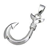 925 Silver Small Fish Hook Pendant Hawaiian Jewelry