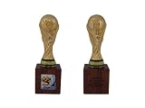 Am Ball 3D  coupe football miniature sur plate-forme en bois, 70 mm