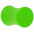 2 Gauge Lime Green Acrylic Saddle Plug