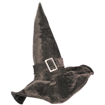 Samt-Hexenhut, groß mit Hutband