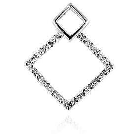 .925 Silver Fashion Art Deco Pendant w  Diamond Chips