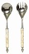 Decorative Salad Servers with Mother of Pearl Handles