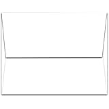 250 White A7 Envelopes for $22.94 - 7.25" x 5.25" - Square Flap