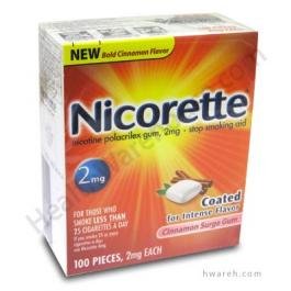 Nicorette 2mg. Gum, Cinnamon Surge Flavor, 100 Pieces